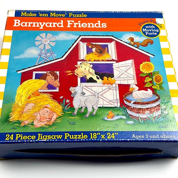 Make ‘em Move Barnyard Friends jigsaw floor puzzle - Picture 2 of 9